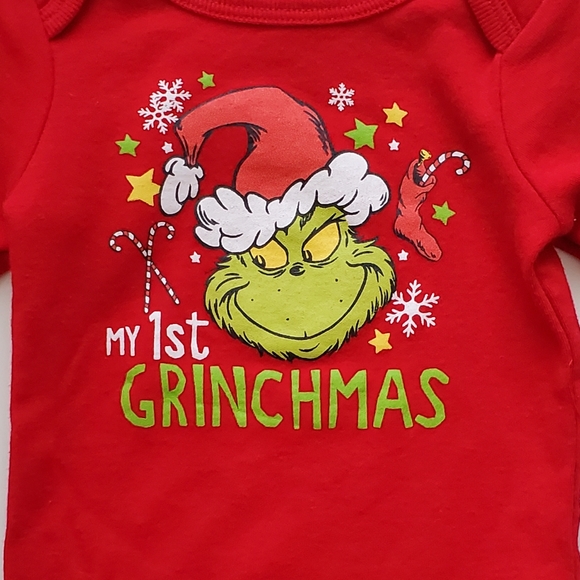 Baby Grinch Christmas Onesie Size 0-3M - Picture 2 of 4